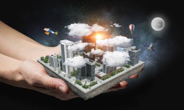 Endüstriyel yapı kavramı. Karışık teknik