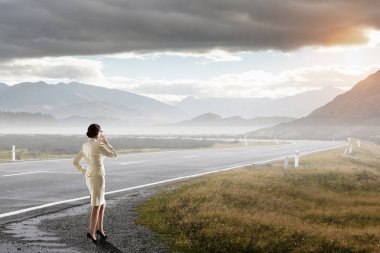 başarı için yolda. Karışık teknik