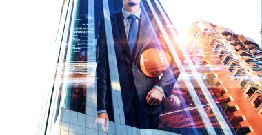 Mimar adam ve onun projesi. Karışık teknik