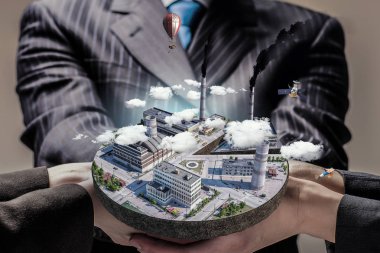 Endüstriyel yapı kavramı. Karışık teknik