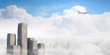 Taş sütunlar grubunda. Karışık teknik