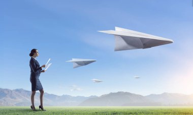 Özgürlük hissi. Karışık teknik