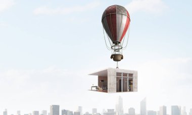 İç tasarım için fikir. Karışık teknik