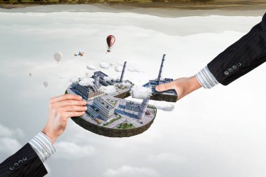 Endüstriyel yapı kavramı. Karışık teknik