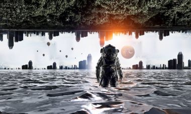 Denizin uzay adamı. Karışık teknik