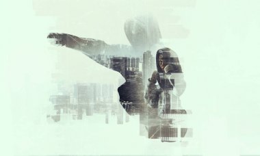 Başarı için kavga ediyordur. Karışık teknik