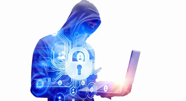 Hacker stehlen Informationen — Stockfoto