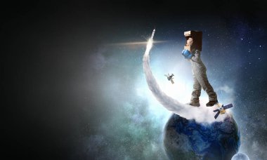 Uzay inceleyeceksiniz. Karışık teknik