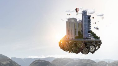 Modern şehir kavramı. Karışık teknik