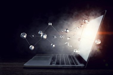 Sosyal bağlantı ve ağ. Karışık teknik