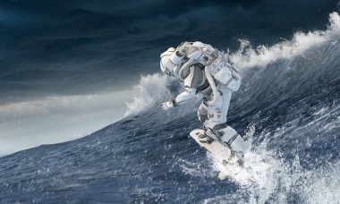 Astronot gemide. Karışık teknik