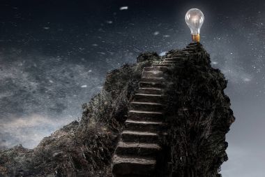 Taş yolu. Karışık teknik