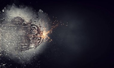 Metal Dişliler bağlı. Karışık teknik