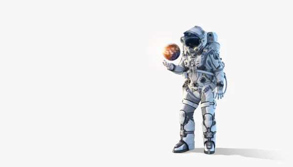 Космонавт и его миссия. Смешанные медиа — стоковое фото