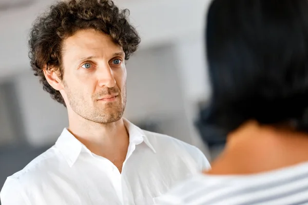 Portrait of a smart serious young man — Stock Photo, Image