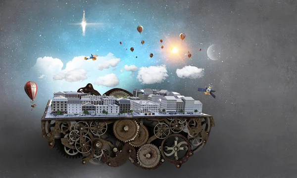 Modern şehir kavramı. Karışık teknik