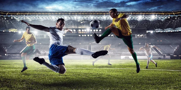 Fotboll bästa stunder. Mixed media — Stockfoto