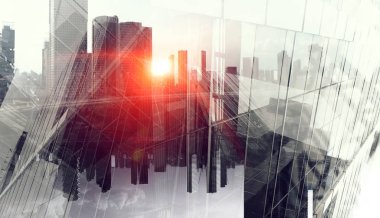 Modern iş yaşam. Karışık teknik