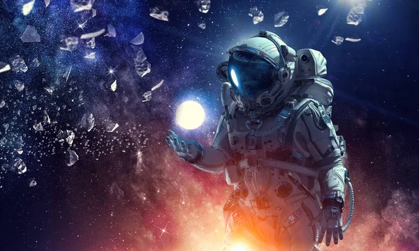 Spaceman e la sua missione. Mezzi misti — Foto Stock