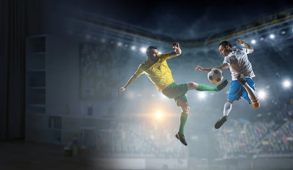 Soccer best moments. Mixed media — Stock Photo, Image