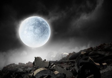 Dolunay var. Karışık teknik