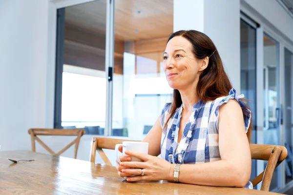 Beautiful woman at home indoors portrait — Stock Photo, Image