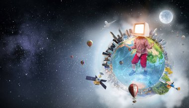 TV çocuk bağımlısı. Karışık teknik