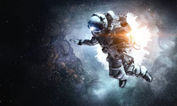 Astronauta in missione spaziale — Foto Stock