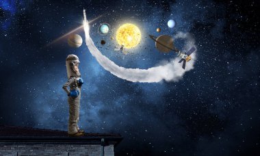 Uzay inceleyeceksiniz. Karışık teknik