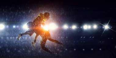 Amerikan futbolu oyunu. Karışık teknik