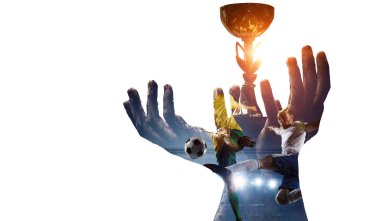 Büyük zaferini kutluyor. Karışık teknik