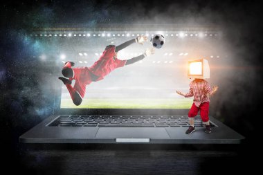 TV çocuk bağımlısı. Karışık teknik