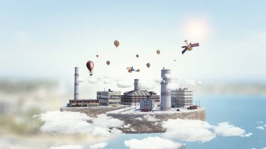 Endüstriyel yapı kavramı. Karışık teknik