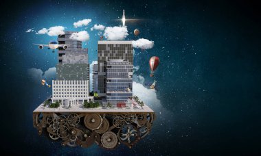 Modern şehir kavramı. Karışık teknik