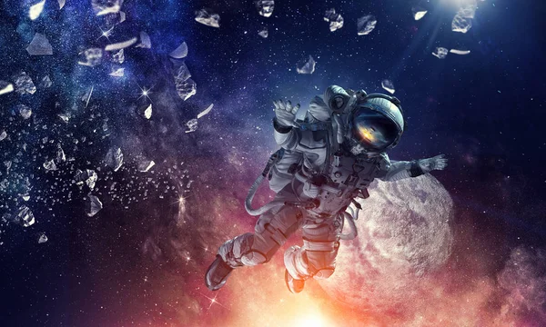 Astronauta na misji kosmicznej — Zdjęcie stockowe