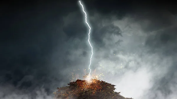 Achtergrond van de dramatische thunder — Stockfoto