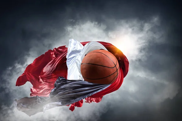 Basketbal spel concept. Mixed media — Stockfoto