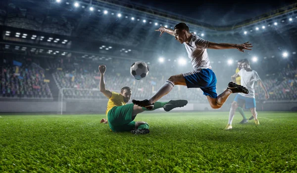 Soccer best moments. Mixed media — Stock Photo, Image