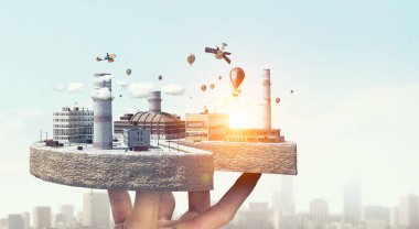 Endüstriyel yapı kavramı. Karışık teknik