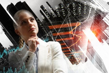 düşünceli iş kadını