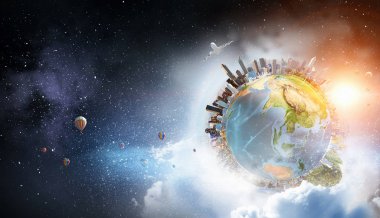 Kocaman bizim dünya. Karışık teknik