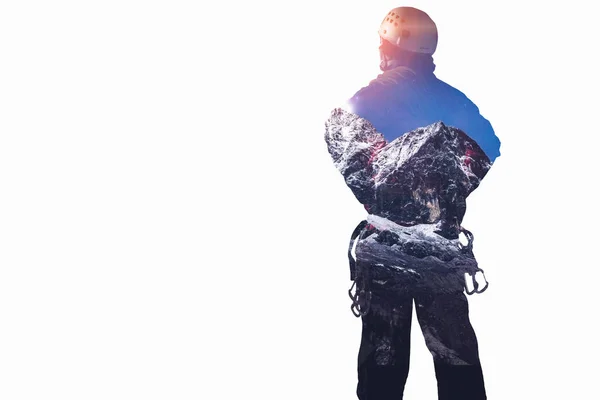 Alpinisme sport als concept. Mixed media — Stockfoto