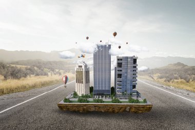 Modern şehir kavramı. Karışık teknik