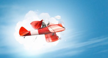 Noel Baba geliyor. Karışık teknik