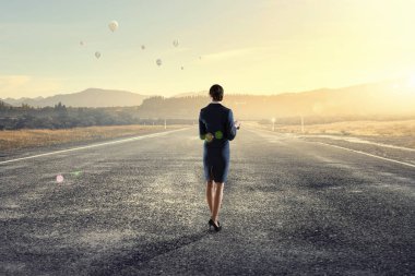 başarı için yolda. Karışık teknik