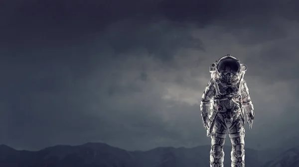 Avontuur van spaceman. Mixed media — Stockfoto