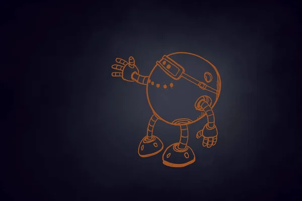 Elle çizilen robot — Stok fotoğraf