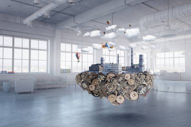 Mini şehir tasarım. Karışık teknik