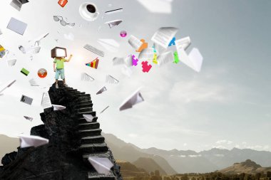 TV çocuk bağımlısı. Karışık teknik