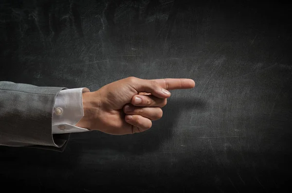 Man wijzend naar iets — Stockfoto